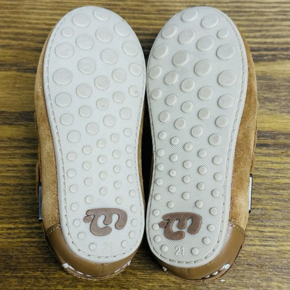 Mayoral Loafers Boys Size 21 Tan Suede Leather Moccasin Slip On Dress Shoes‎